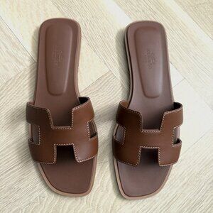 Hermes Oran sandals, Gold size 37.5